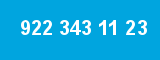 922 343 11 23 922 343 11 23